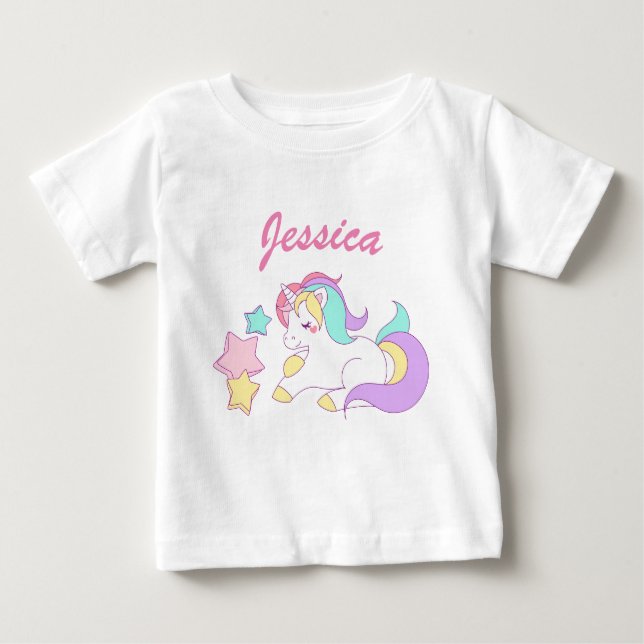 Unicorn Småbarn T-Shirt (Framsida)