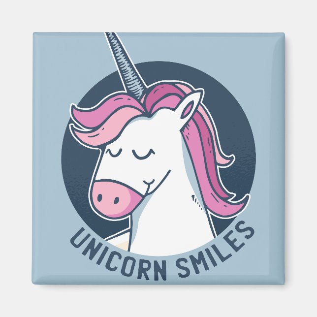 Unicorn Smiles Magnet (Framsidan)