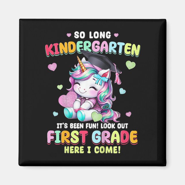 Unicorn So Long Kindergarten Studenten I Dag O Magnet (Framsidan)