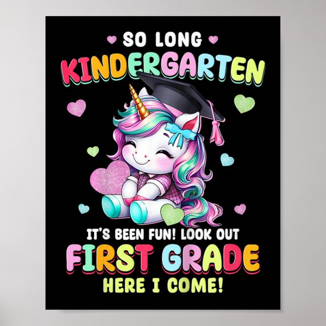 Unicorn So Long Kindergarten Studenten I Dag O Poster (Framsidan)