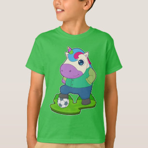 Unicorn Soccer-spelare T Shirt