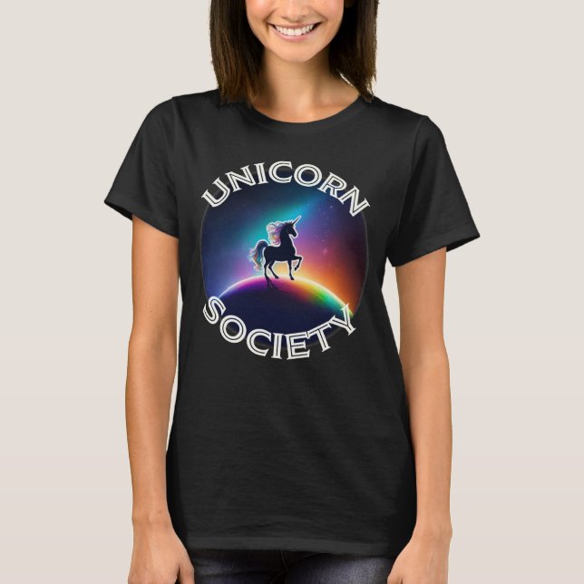 Unicorn Society Women T Shirt (Framsida)