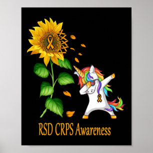 Unicorn Solros RSD CRPS-medvetenhet Poster