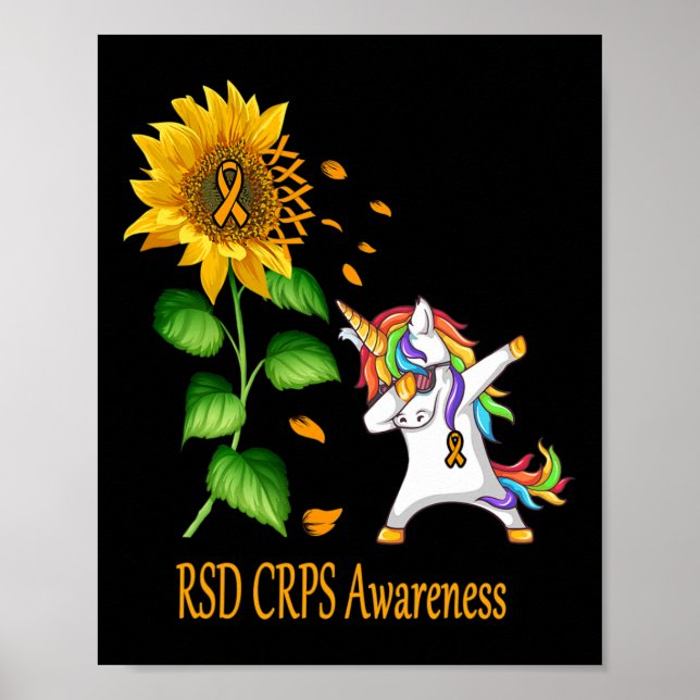 Unicorn Solros RSD CRPS-medvetenhet Poster (Framsidan)