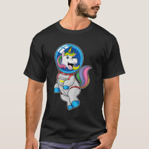 Unicorn som astronaut i rymden t shirt