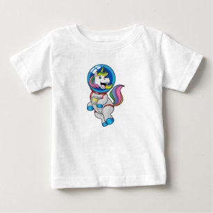 Unicorn som astronaut i rymden t shirt