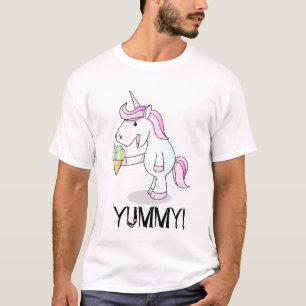 Unicorn som äter glassT-tröja Tee Shirt