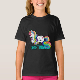 Unicorn som drömmer om söt regnbåge barn-skjorta t shirt