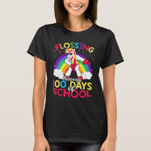 Unicorn som går under 100 dagar i skolan 100 t shirt