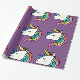 unicorn som slår in papper presentpapper
