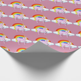 Unicorn som slår in papper presentpapper