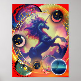 Unicorn Space Poster