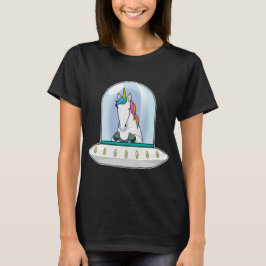 Unicorn Spacesship Space T Shirt