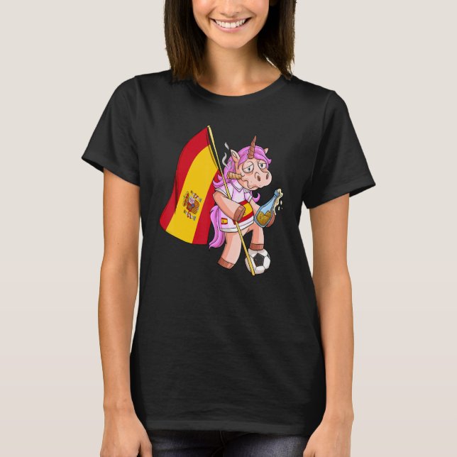 Unicorn Spanien party T Shirt (Framsida)