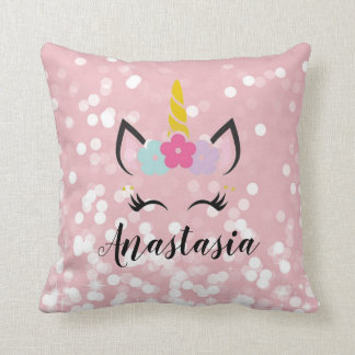 Unicorn Sparkles Personlig Pillow Kudde