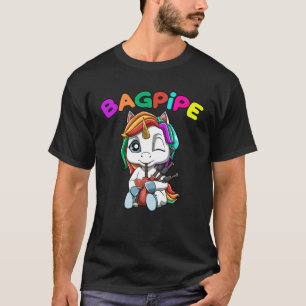 Unicorn Spelar Bagpipe Bagpipe Music T Shirt
