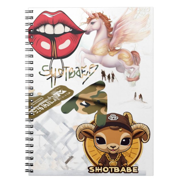 Unicorn Spiral Photo Notebook Anteckningsbok (Framsidan)
