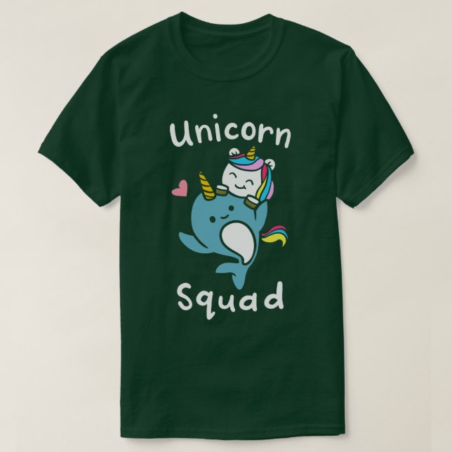Unicorn Sqad Narwal T Shirt (Design framsida)
