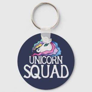 Unicorn Squad Cute retro rainbow Unicorns Art Nyckelring