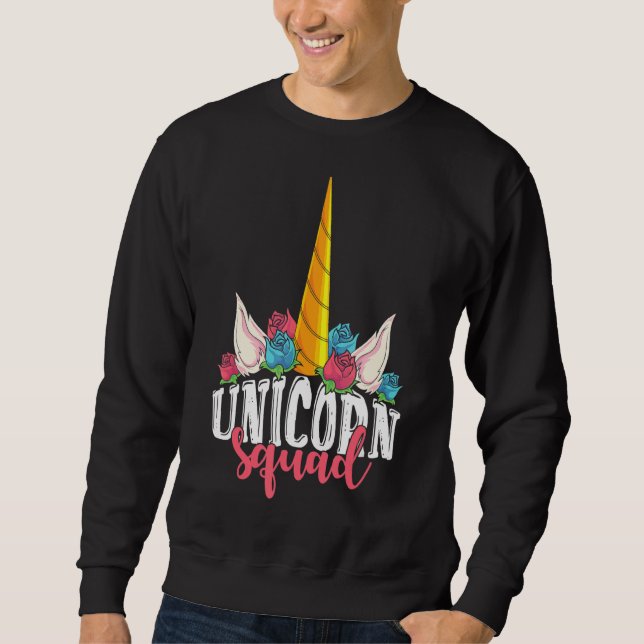 Unicorn Squad Fairytale Magic Mythical Creature Lång Ärmad Tröja (Framsida)