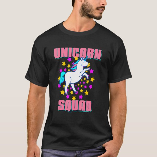 Unicorn Squad Fantastisk Dazzling Present T Shirt (Framsida)
