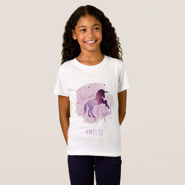Unicorn Squad galaxy T Shirt (Hel framsida)