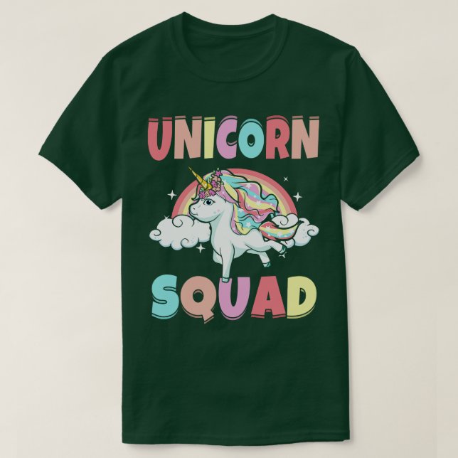 Unicorn Squad Magic Mythical Creature T Shirt (Design framsida)