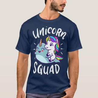 Unicorn Squad Narwhal Funny Cute Birthday Party T Shirt