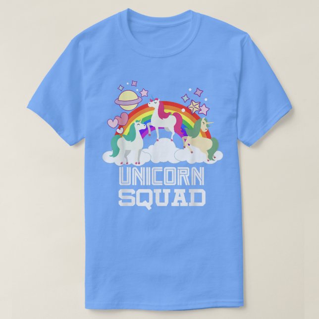 Unicorn Squad Rainbow Fantasy Fairy Tale  T Shirt (Design framsida)