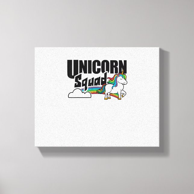 Unicorn Squad Rainbow Unicorns Älskare Funny T-Shi Canvastryck (Framsida)