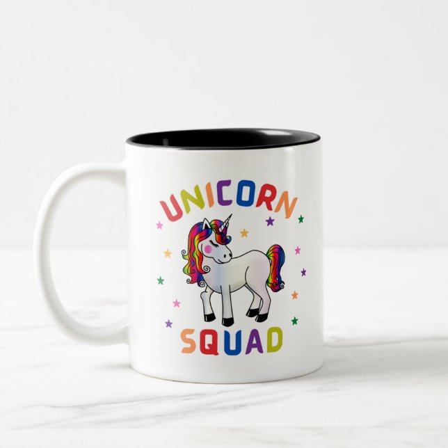 Unicorn Squad Två-Tonad Mugg (Vänster)