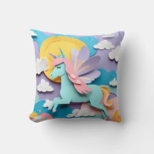 Unicorn Square Pillow