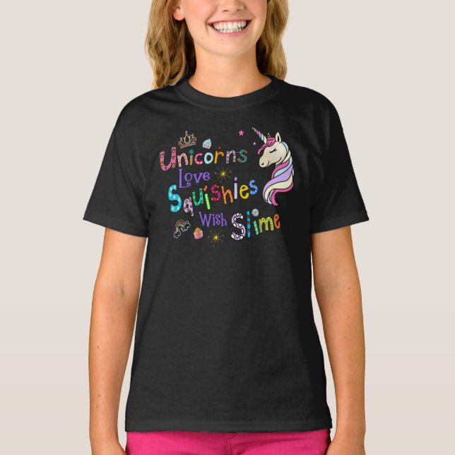 Unicorn Squishies Slime T-Shirt (Framsida)