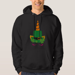 Unicorn St Patrick S Day Lycklig St Patrick S Day Hoodie