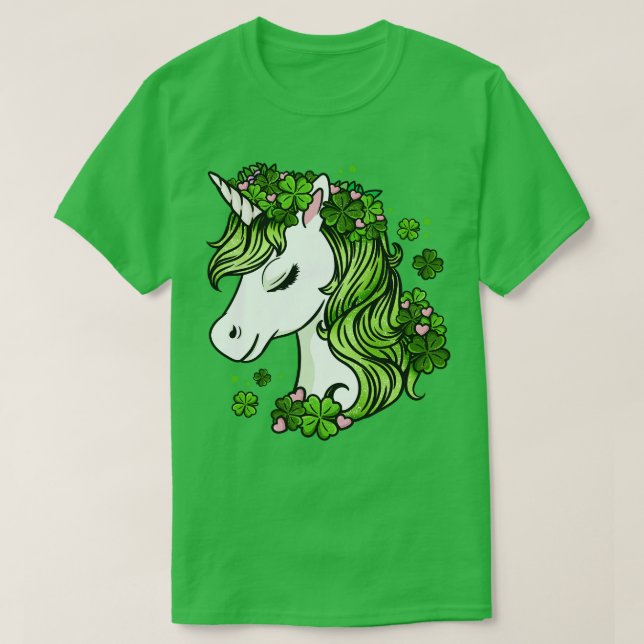 Unicorn St patricks day T Shirt (Design framsida)
