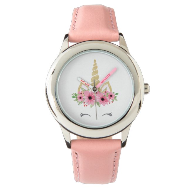 Unicorn Stainless Steel Rosa Armbandsur (Framsida)