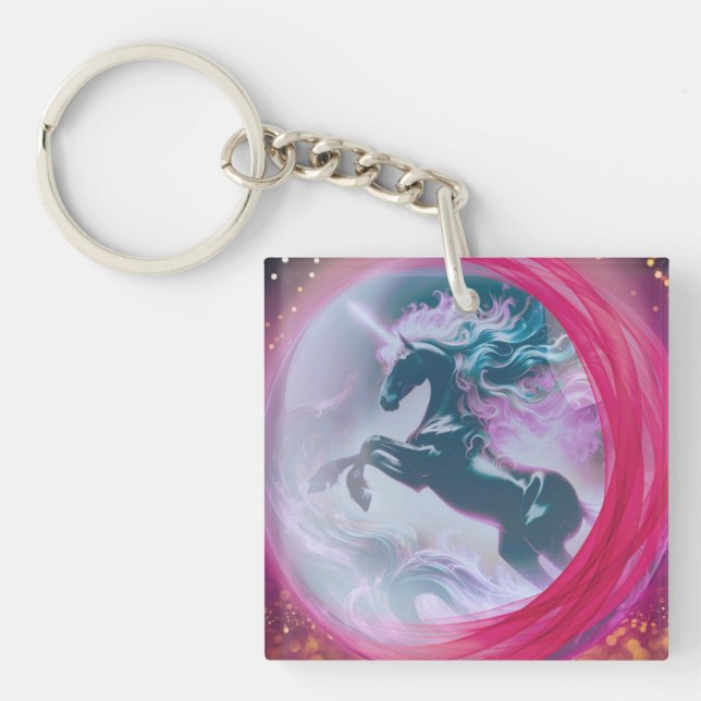 Unicorn Stänk Keychain (Framsidan)