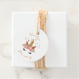 Unicorn Star Party Tack Gåvor Etiketter