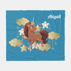 Unicorn Stars & Clouds Fleecefilt