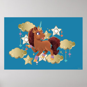 Unicorn Stars & Clouds Poster