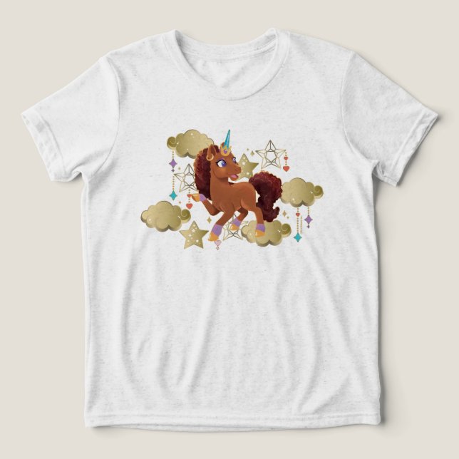 Unicorn Stars & Clouds T Shirt (Design Framsida)