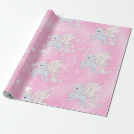 Unicorn Stars Rosa White Cute Presentpapper