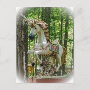 Unicorn Statue Vykort