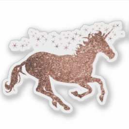 Unicorn Sticker ro Guld Klistermärken