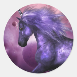 Unicorn Sticker Runt Klistermärke