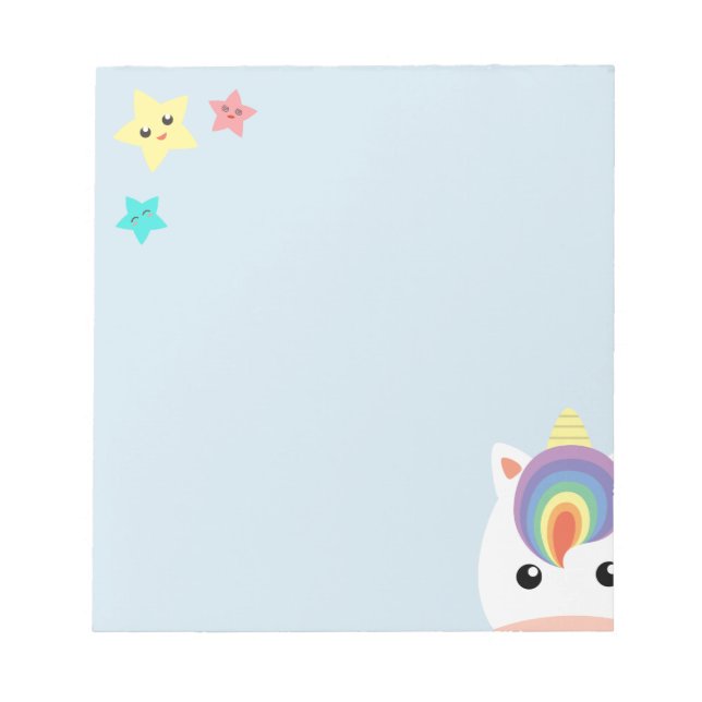 Unicorn & stjärnor anteckningsblock (Framsida)