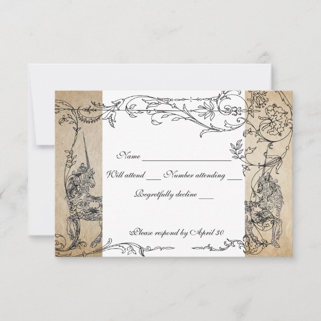 Unicorn Storybook-osa med kuvert OSA Kort (Framsida)