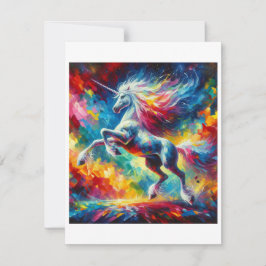 Unicorn Study C - Fantasy AI Julkort