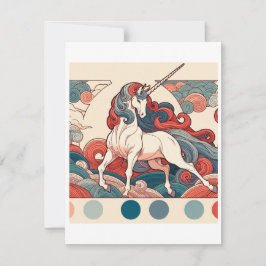 Unicorn Study F - Fantasy AI Julkort