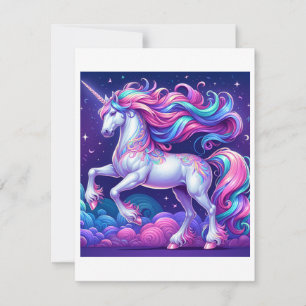 Unicorn Study G - Fantasy AI Julkort